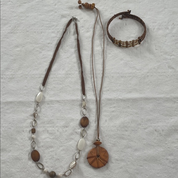 NY Boho necklace and two added handmade pieces complete this Boho necklace set - Picture 6 of 12